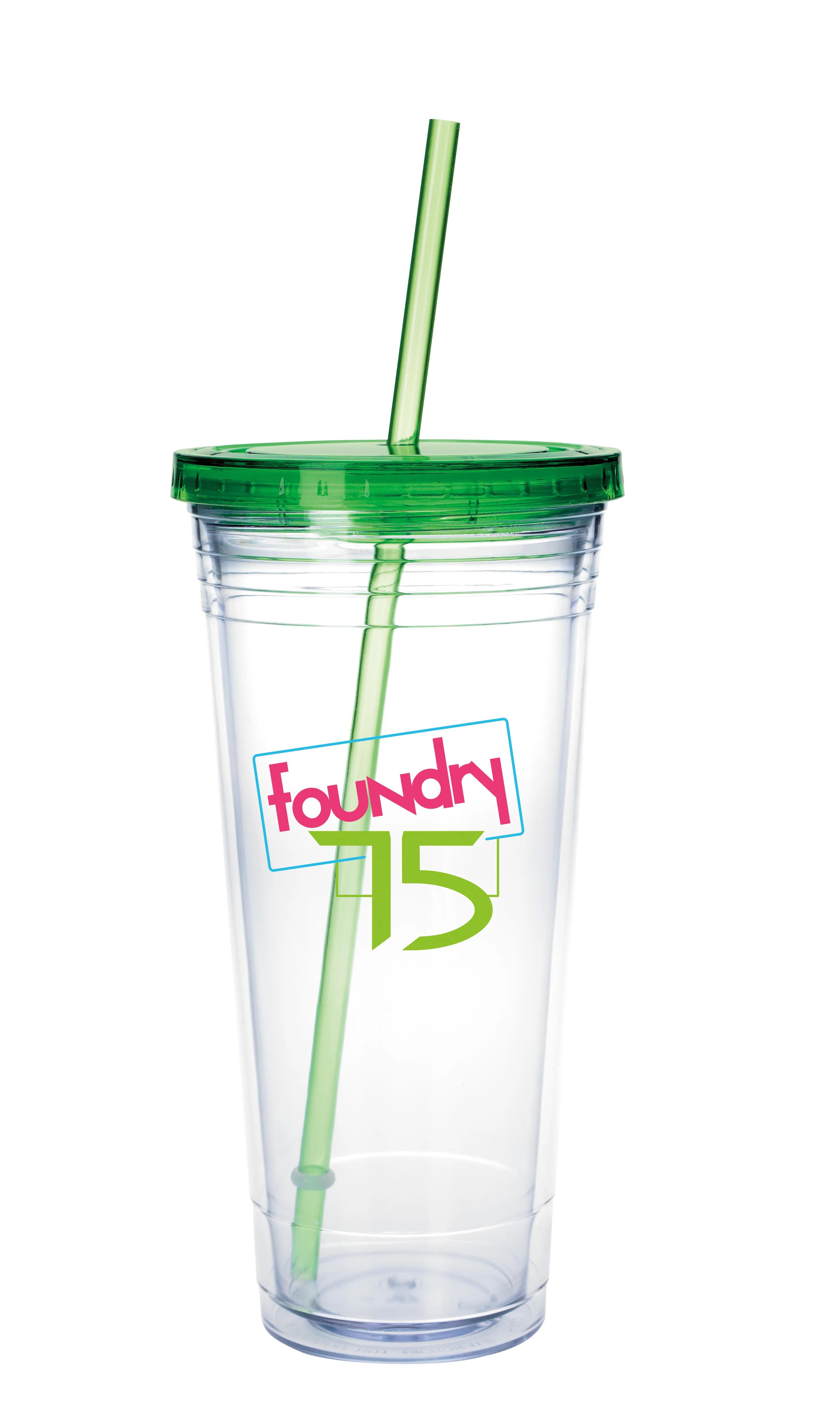 Clear Tumbler with Colored Lid - 24 oz. 31 of 36