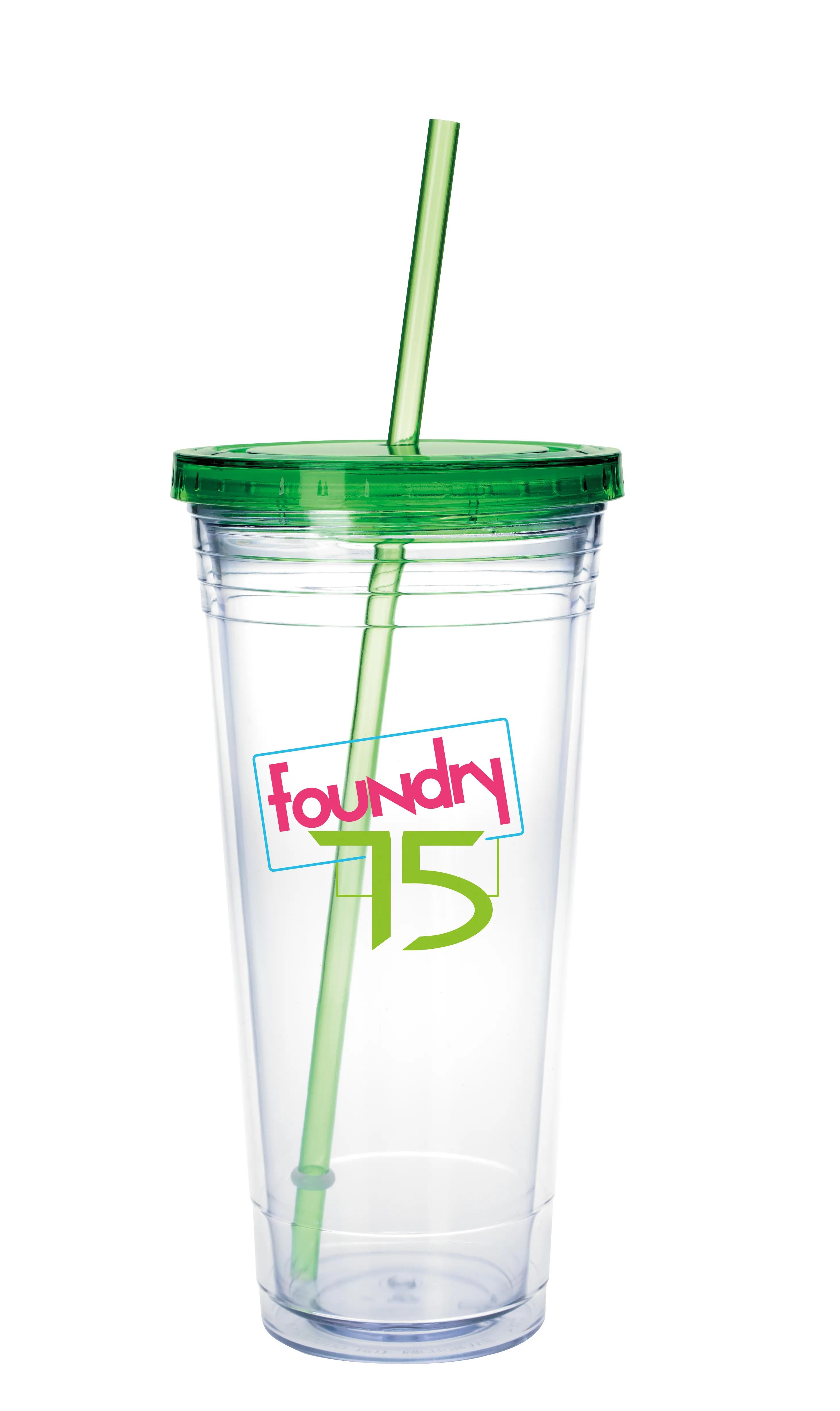 Clear Tumbler with Colored Lid - 24 oz. 22 of 28