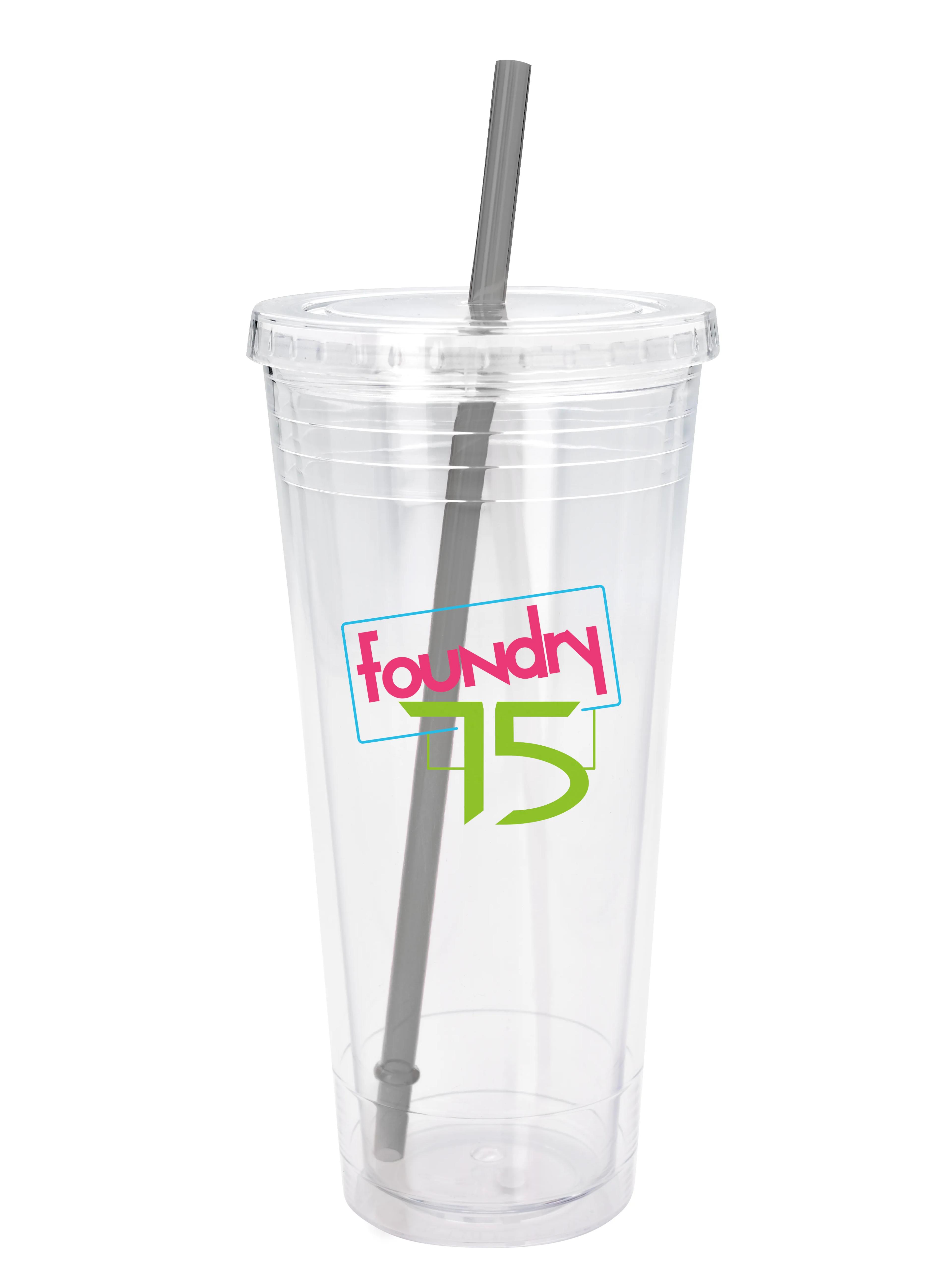 Clear Tumbler with Colored Lid - 24 oz. 30 of 36