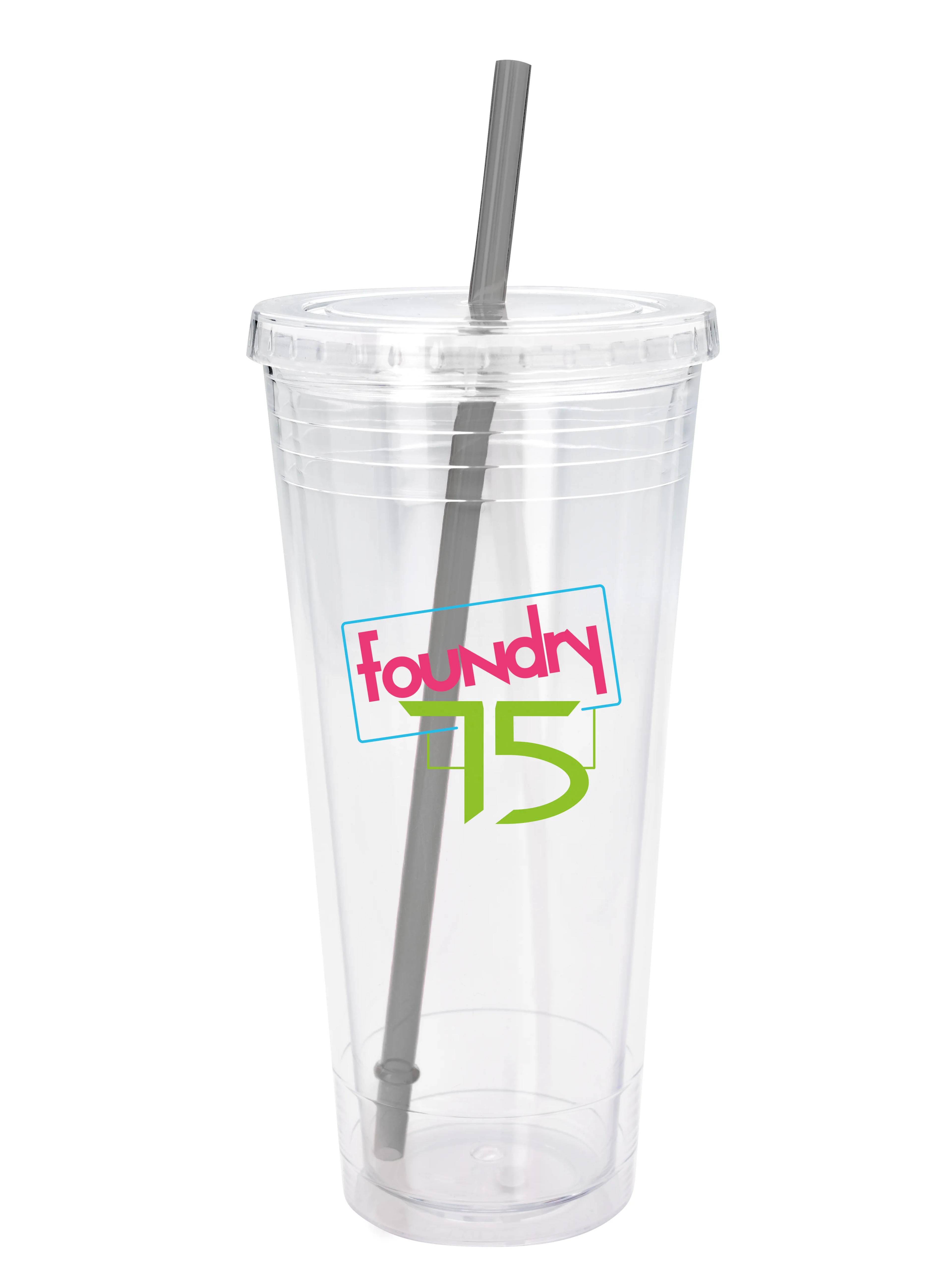 Clear Tumbler with Colored Lid - 24 oz. 21 of 28