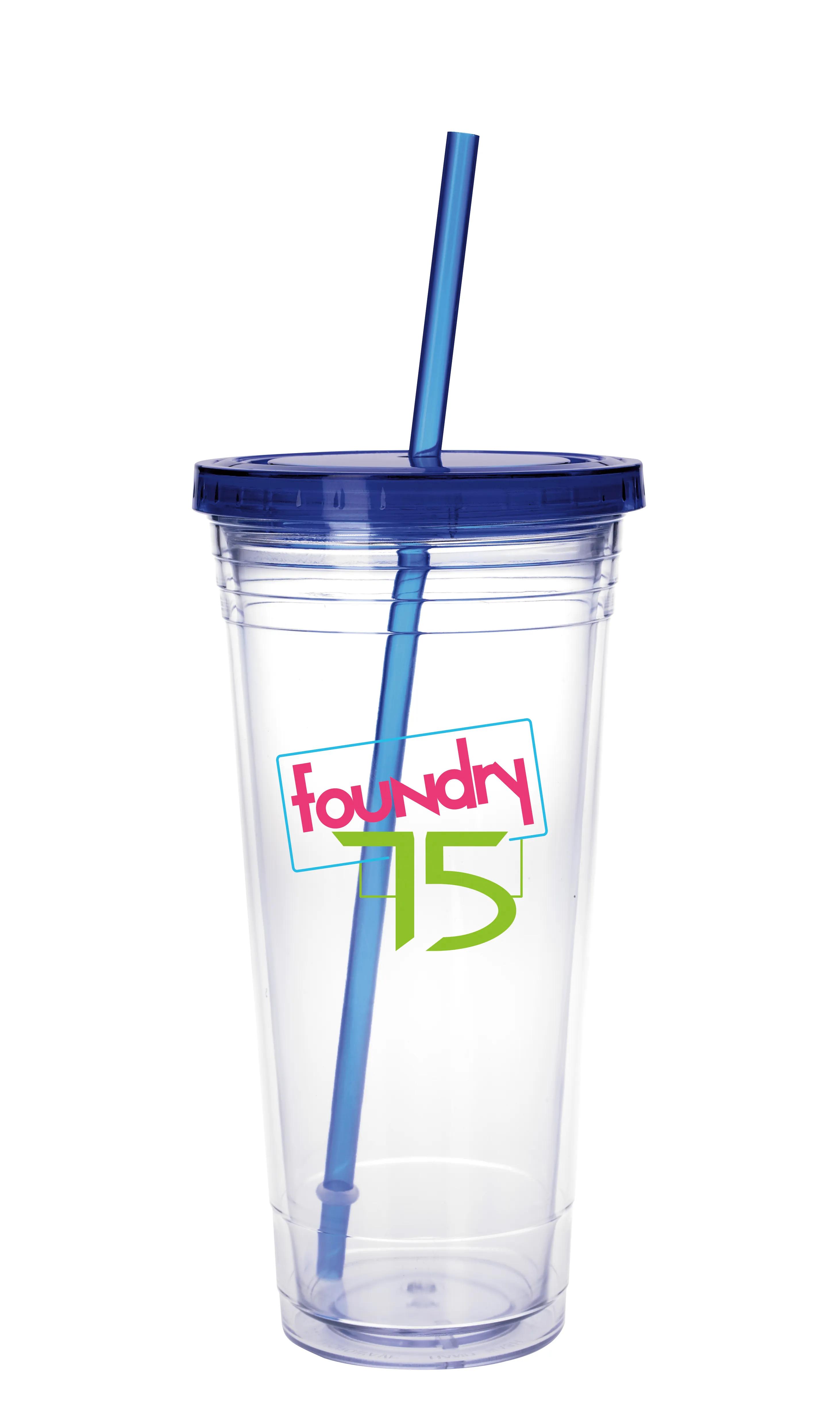 Clear Tumbler with Colored Lid - 24 oz. 20 of 28