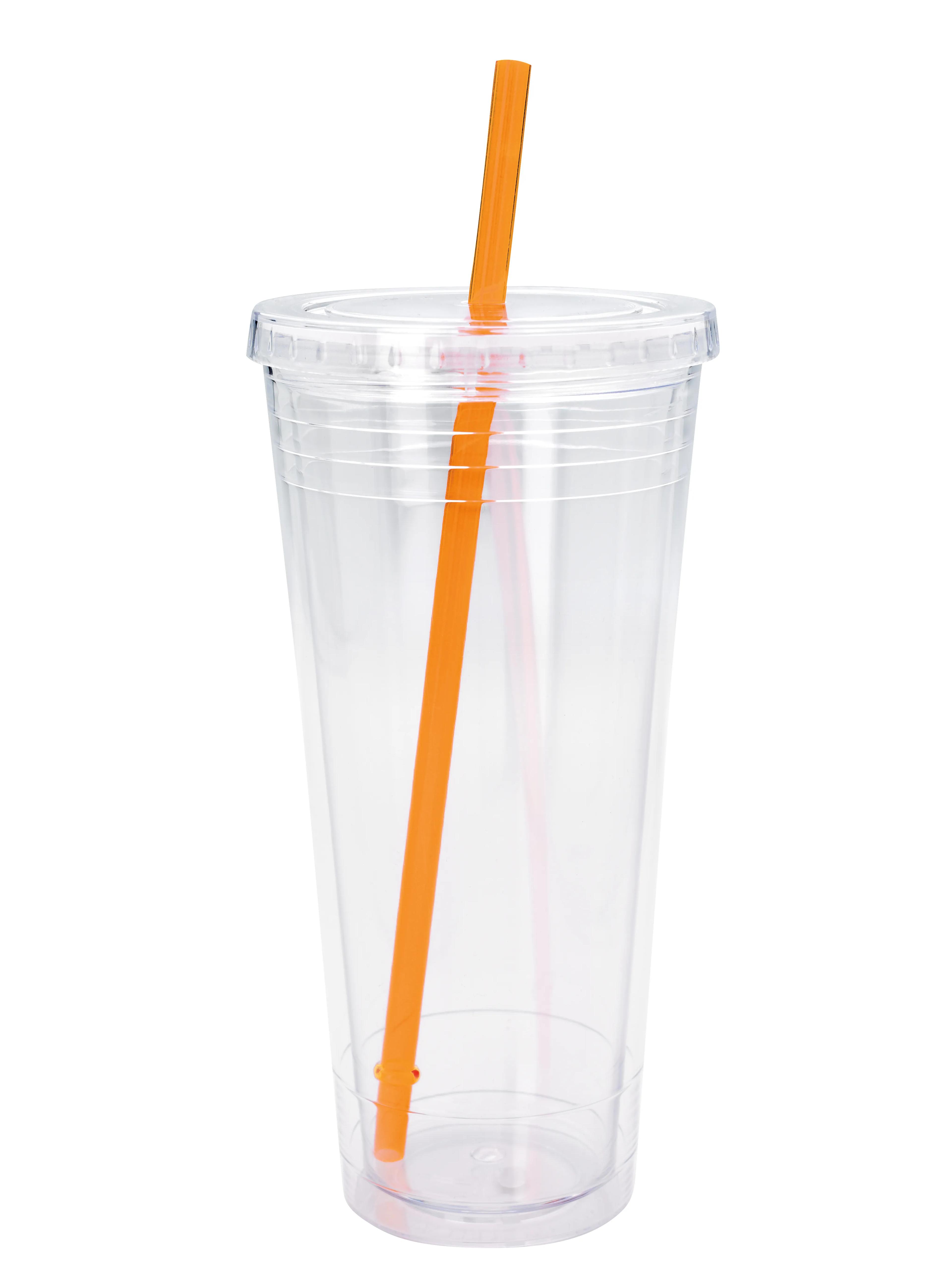 Clear Tumbler with Colored Lid - 24 oz. 3 of 36