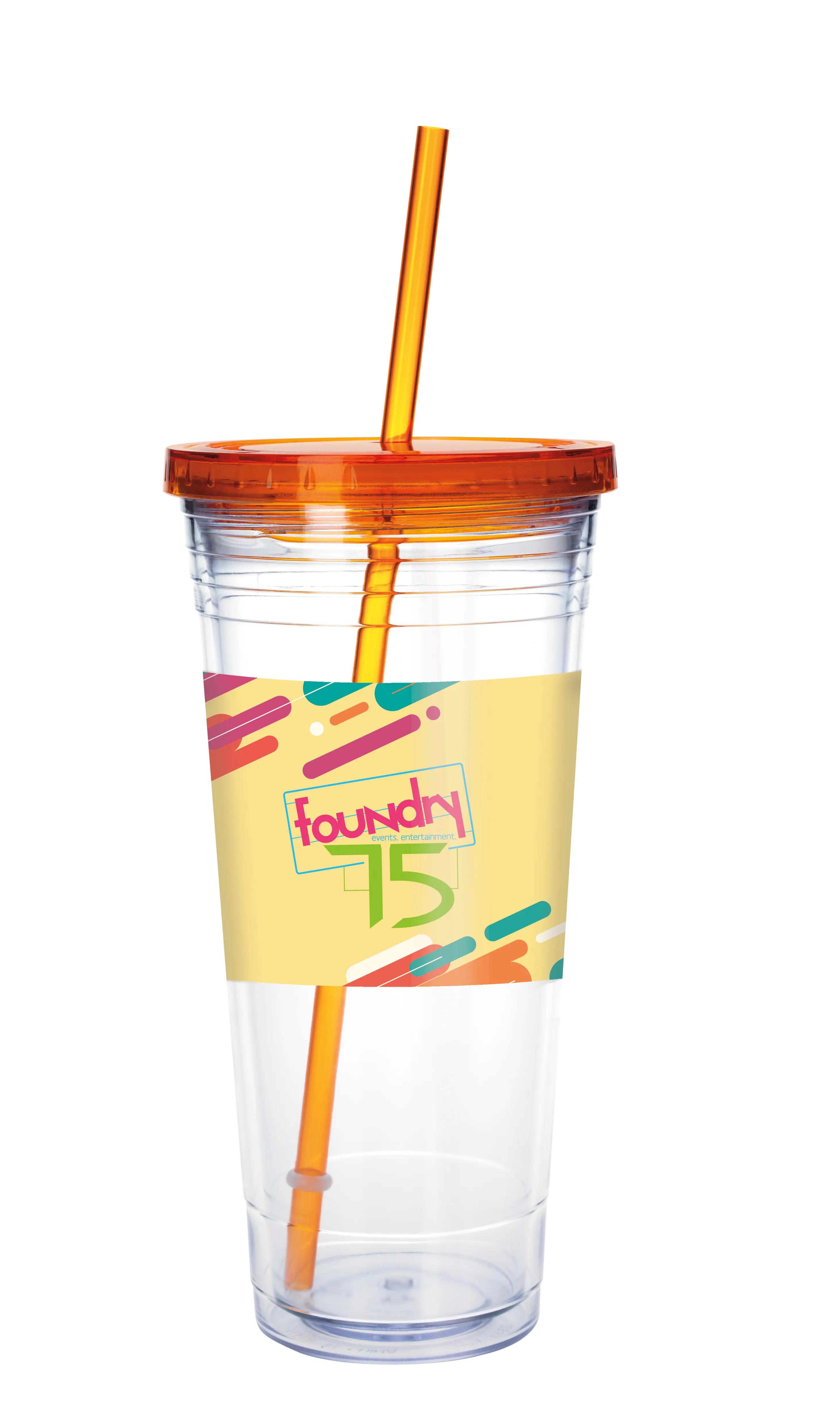 Clear Tumbler with Colored Lid - 24 oz. 36 of 36