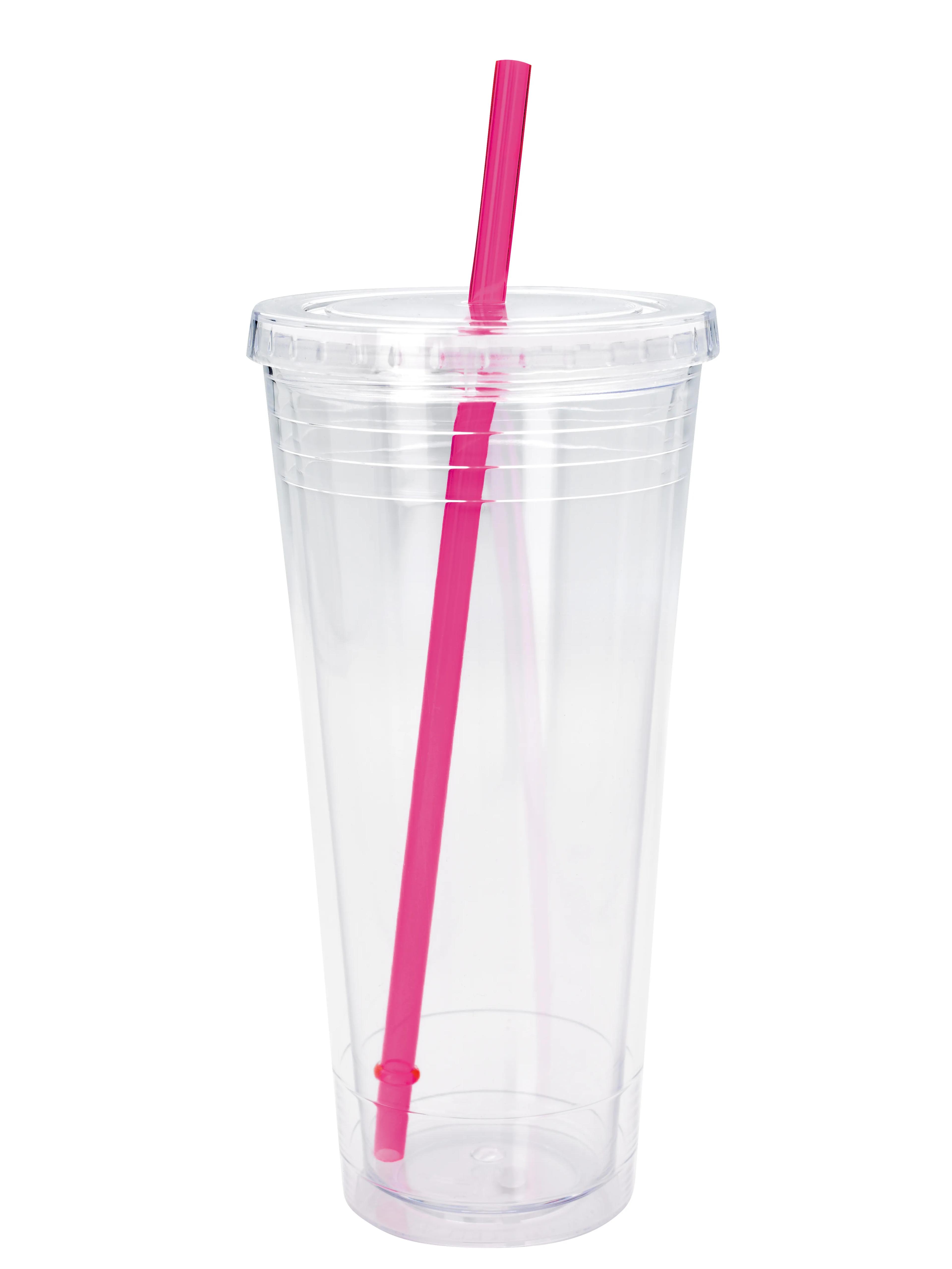 Clear Tumbler with Colored Lid - 24 oz. 18 of 28