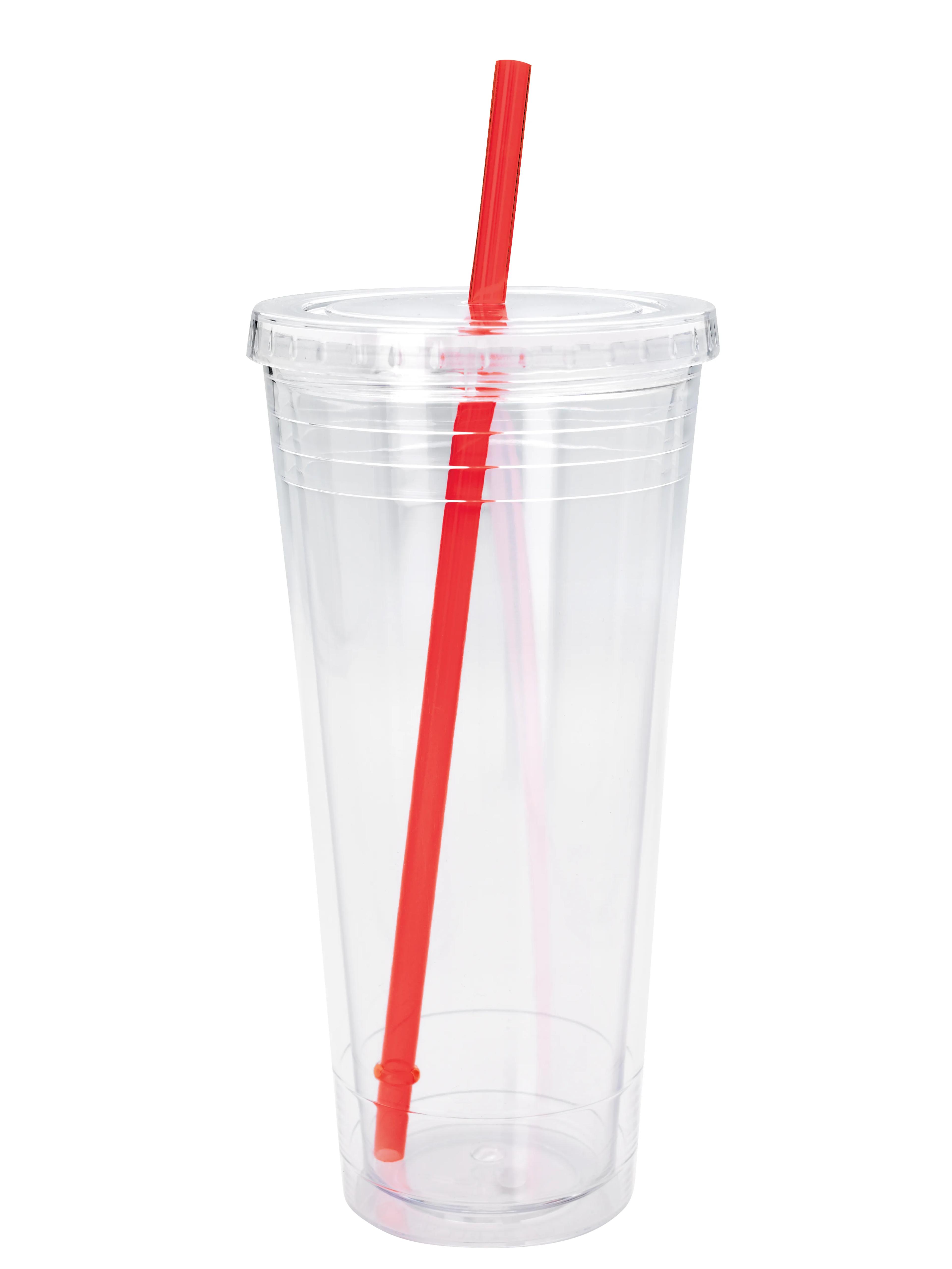 Clear Tumbler with Colored Lid - 24 oz. 5 of 28