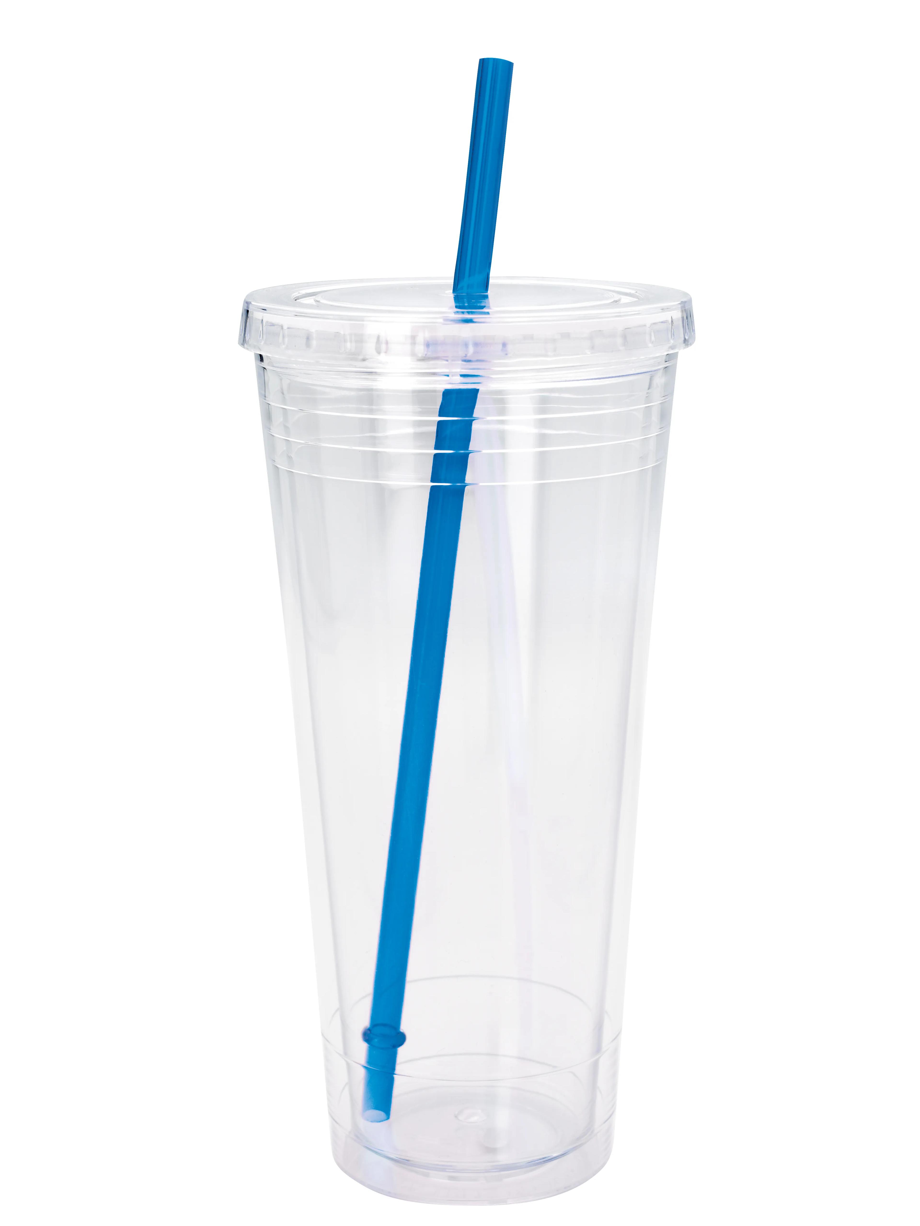 Clear Tumbler with Colored Lid - 24 oz. 1 of 28