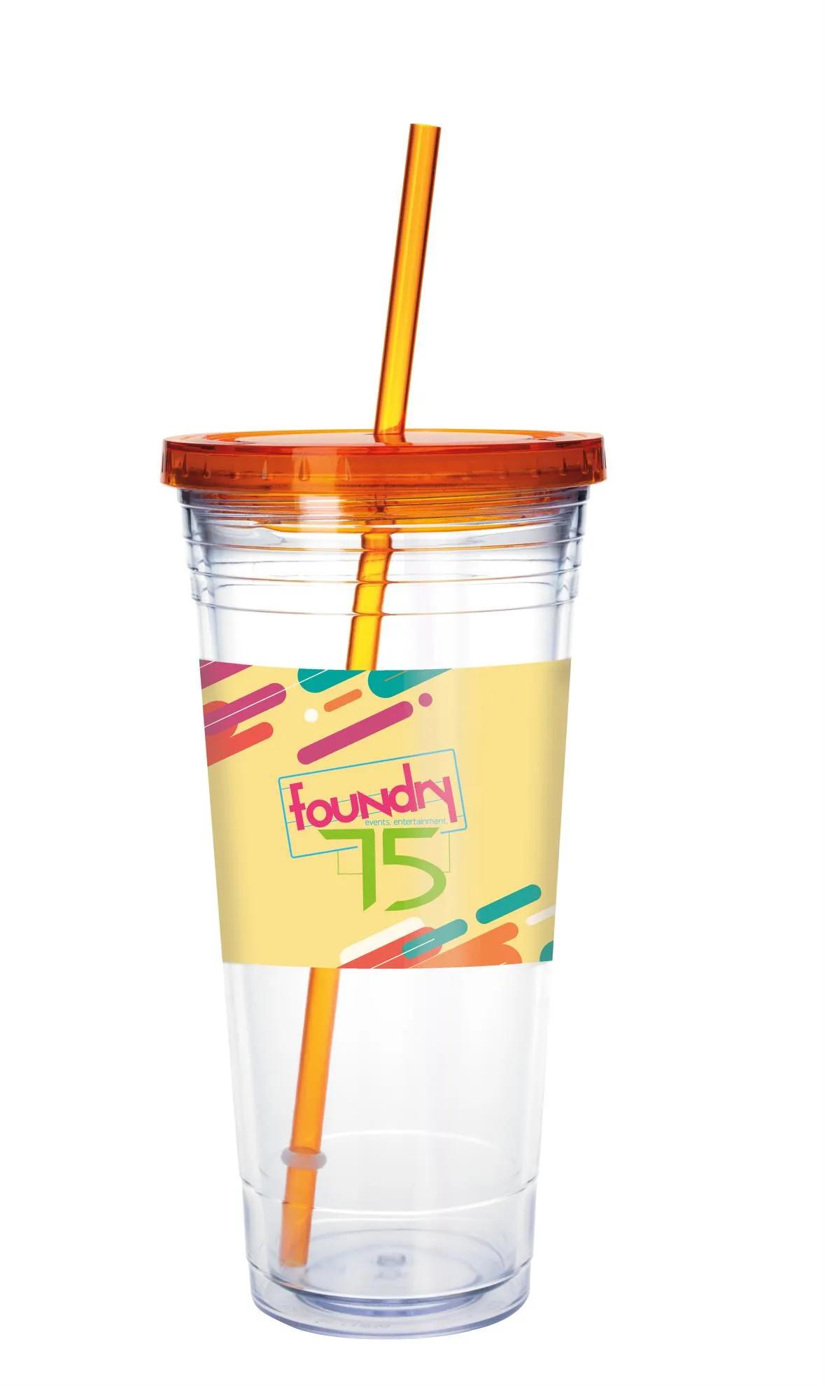 Clear Tumbler with Colored Lid - 24 oz. 13 of 36