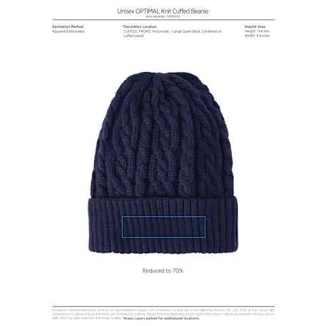 Unisex OPTIMAL Knit Cuffed Beanie 5 of 14