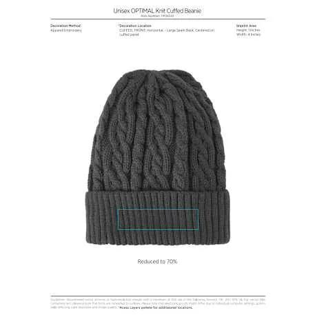 Unisex OPTIMAL Knit Cuffed Beanie 6 of 14
