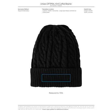 Unisex OPTIMAL Knit Cuffed Beanie 7 of 14