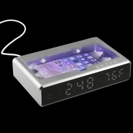 UV Sanitizer Desk Clock with Wireless Charging 6 of 9