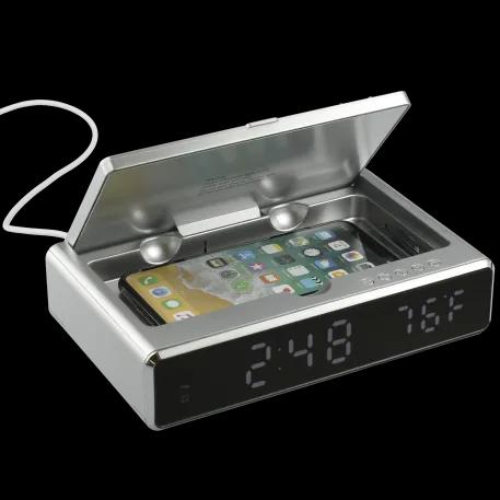UV Sanitizer Desk Clock with Wireless Charging 2 of 9
