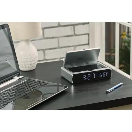 UV Sanitizer Desk Clock with Wireless Charging