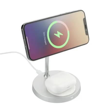 MagClick™ Dual Fast Wireless Charging Stand w/Base 1 of 7