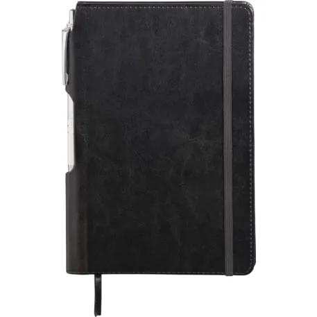 6" x 8.5" FSC® Mix Viola Bound Notebook with Pen 4 of 6