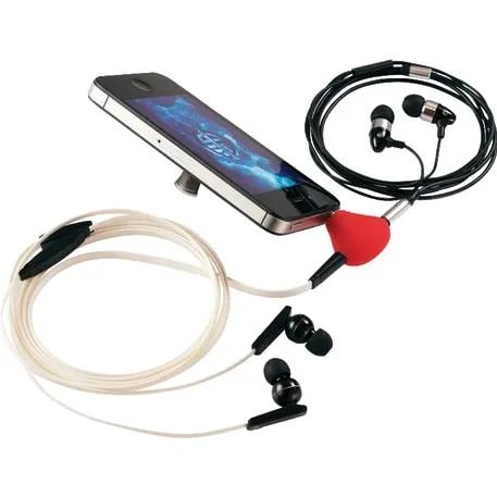 2-in-1 3.5mm Music Splitter and Phone Stand 1 of 3