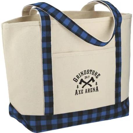 Buffalo Plaid 18oz Cotton Boat Tote 6 of 19