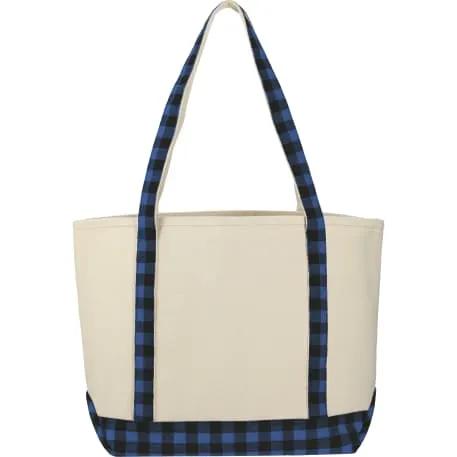 Buffalo Plaid 18oz Cotton Boat Tote 17 of 19