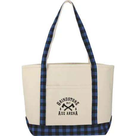 Buffalo Plaid 18oz Cotton Boat Tote