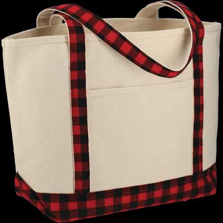 Buffalo Plaid 18oz Cotton Boat Tote 11 of 19