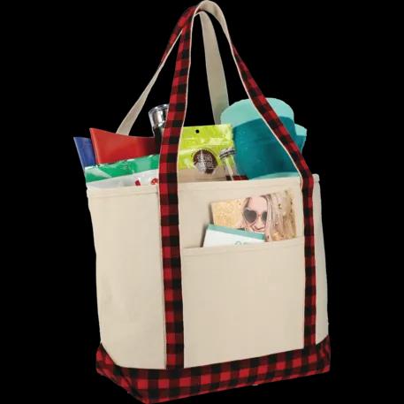 Buffalo Plaid 18oz Cotton Boat Tote 15 of 19