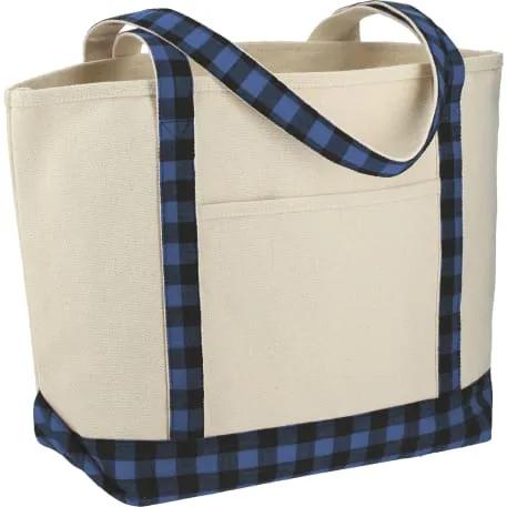 Buffalo Plaid 18oz Cotton Boat Tote 3 of 19