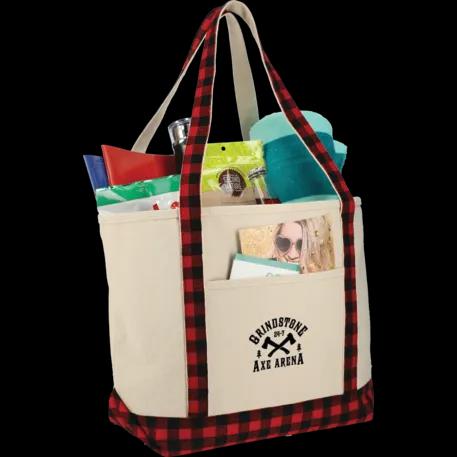 Buffalo Plaid 18oz Cotton Boat Tote 15 of 19