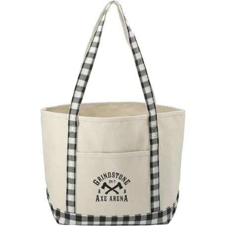 Buffalo Plaid 18oz Cotton Boat Tote 2 of 19