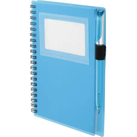 5.5" x 7" FSC® Mix Star Spiral Notebook with Pen 7 of 8