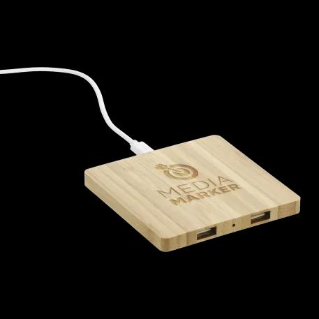 Bamboo Wireless Charging Pad with Dual Outputs 8 of 11