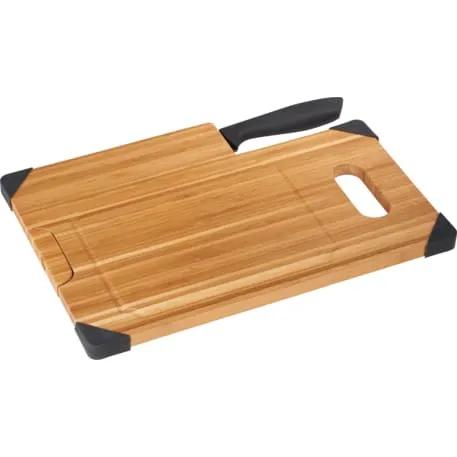 Bamboo Cutting Board with Knife 3 of 4