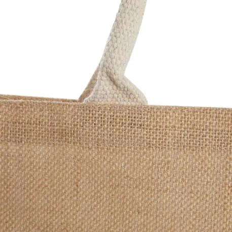 Jute Shopper Tote with Recycled Cotton Pocket 5 of 9