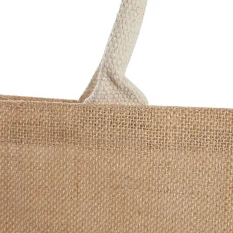 Jute Shopper Tote with Recycled Cotton Pocket 6 of 9