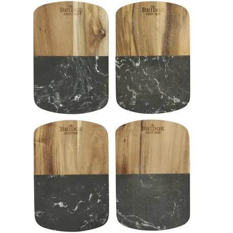 Black Marble Cheese Board Set with Knives 8 of 10