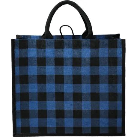 Buffalo Plaid Printed Jute Tote 14 of 17