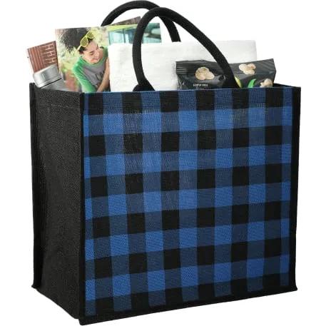 Buffalo Plaid Printed Jute Tote 13 of 17