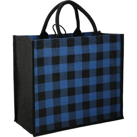 Buffalo Plaid Printed Jute Tote 17 of 17