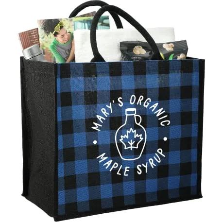 Buffalo Plaid Printed Jute Tote 16 of 17