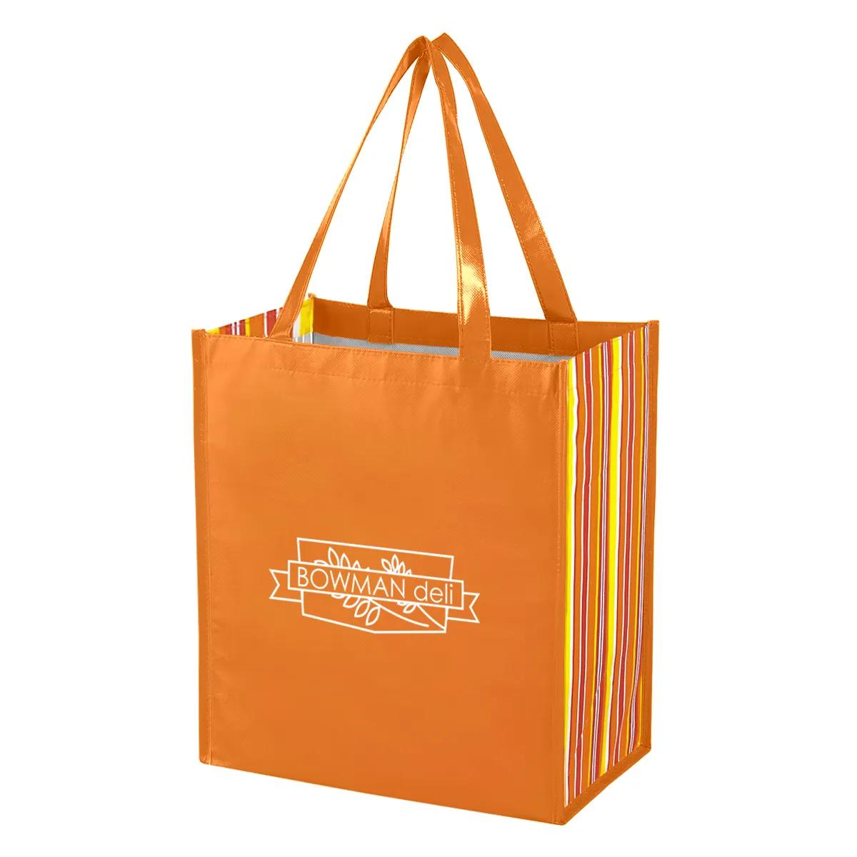 Shiny Laminated Non-Woven Tropic Shopper Tote Bag 3 of 3