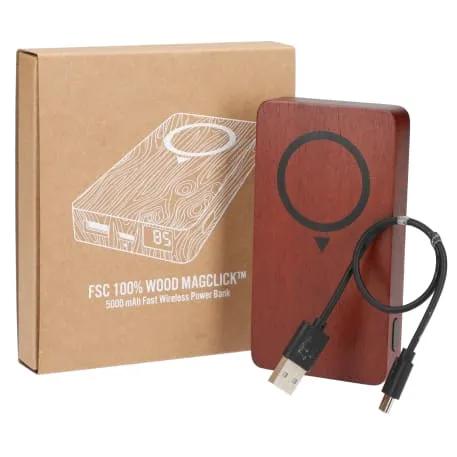 FSC® 100% Wood MagClick™ Fast Wireless Power Bank 2 of 8