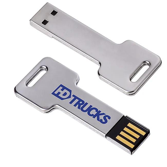 2 GB Silver Key USB 2.0 Flash Drive 1 of 3