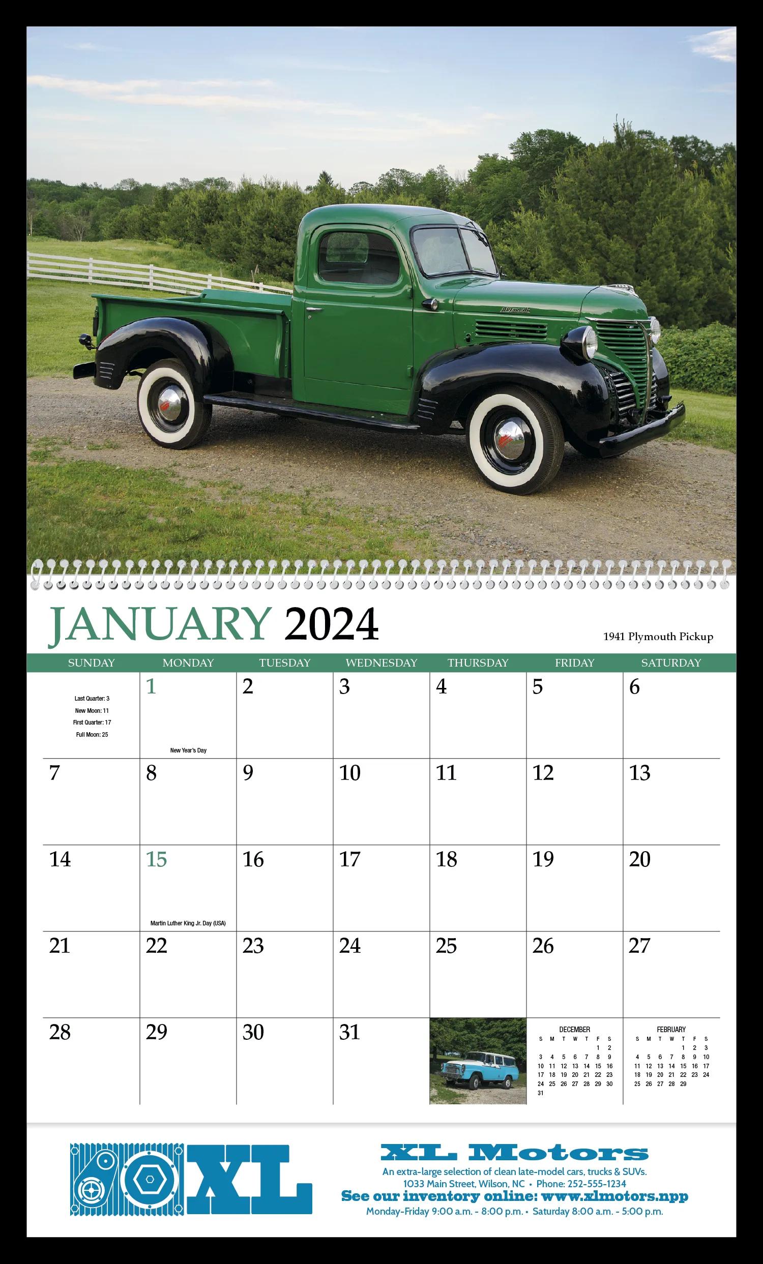 Classic Trucks Appointment Calendar - Spiral 62 of 62