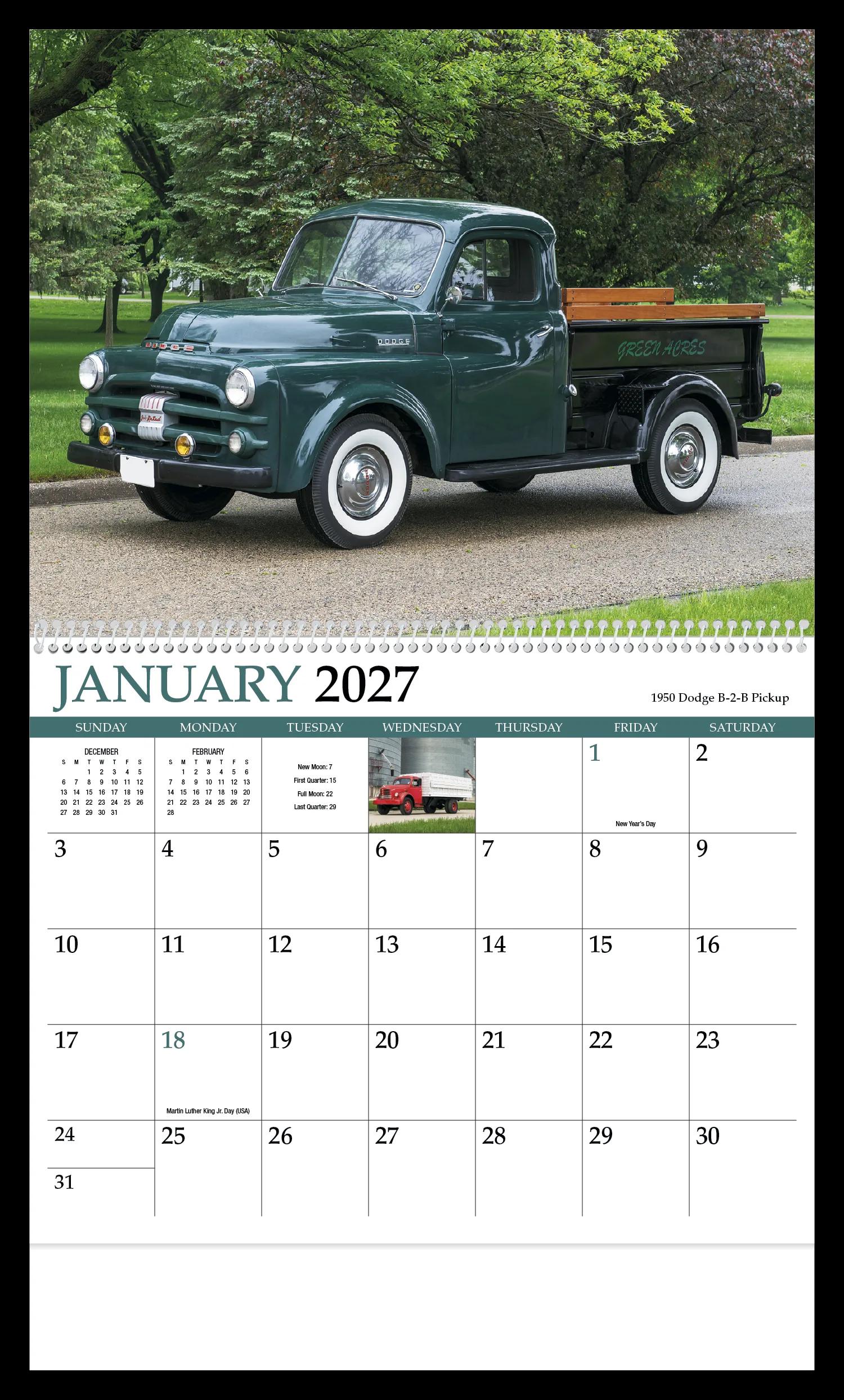 HotLine® Products Classic Trucks Appointment Calendar - Spiral 26 of 89