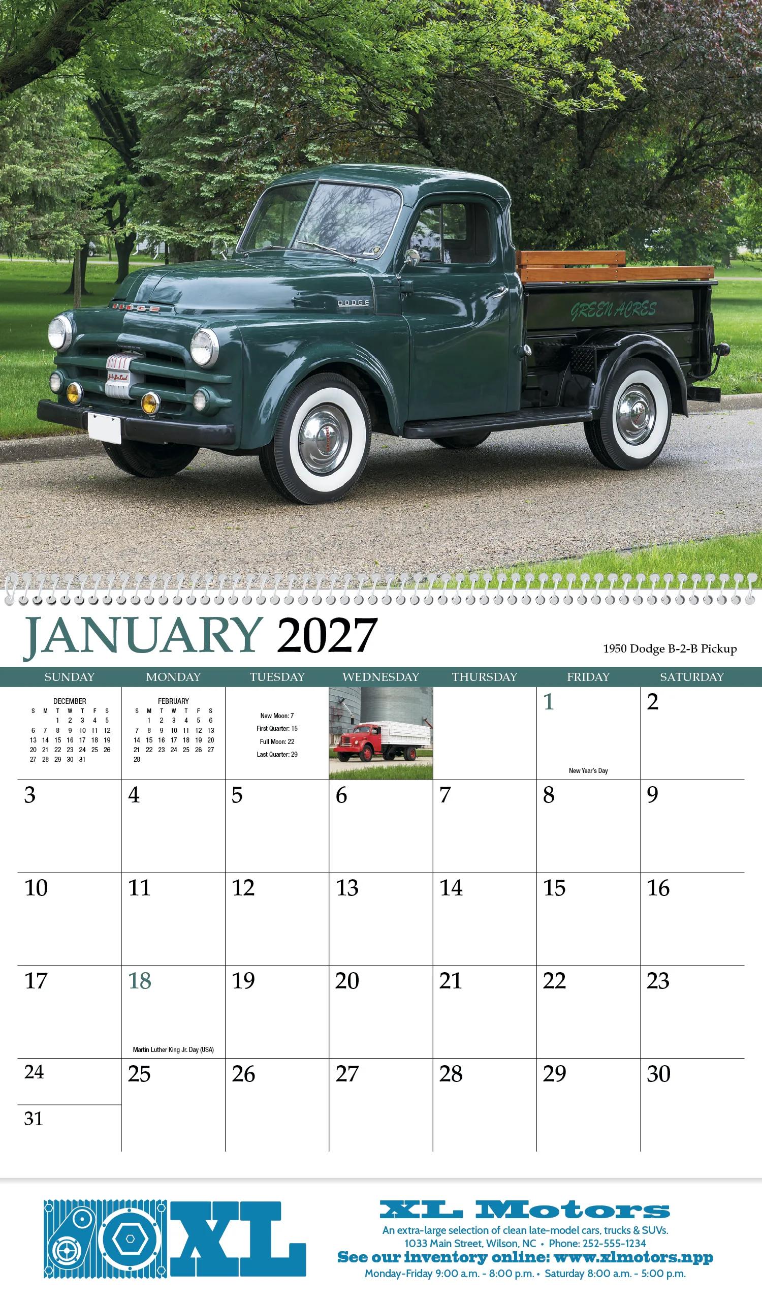 HotLine® Products Classic Trucks Appointment Calendar - Spiral 33 of 89