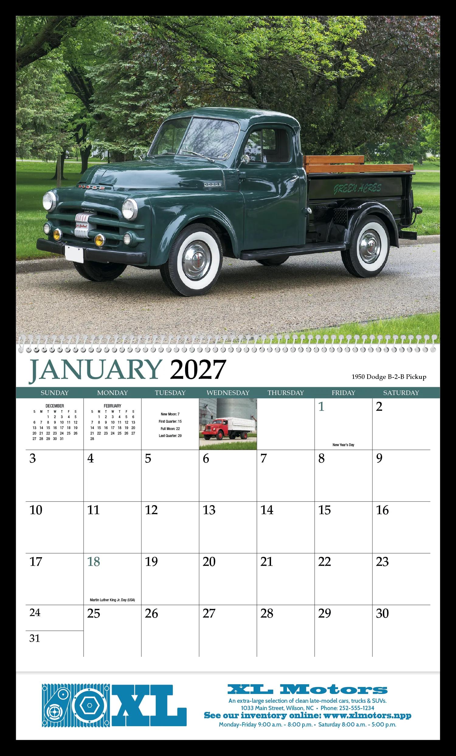 HotLine® Products Classic Trucks Appointment Calendar - Spiral 32 of 89