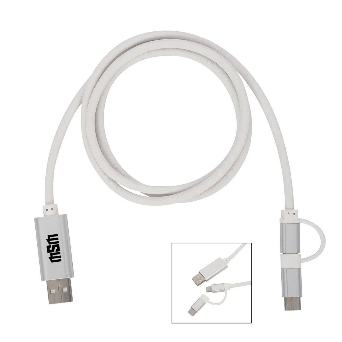 3-in-1 3 Ft. Disco Tech Light Up Charging Cable 1 of 1