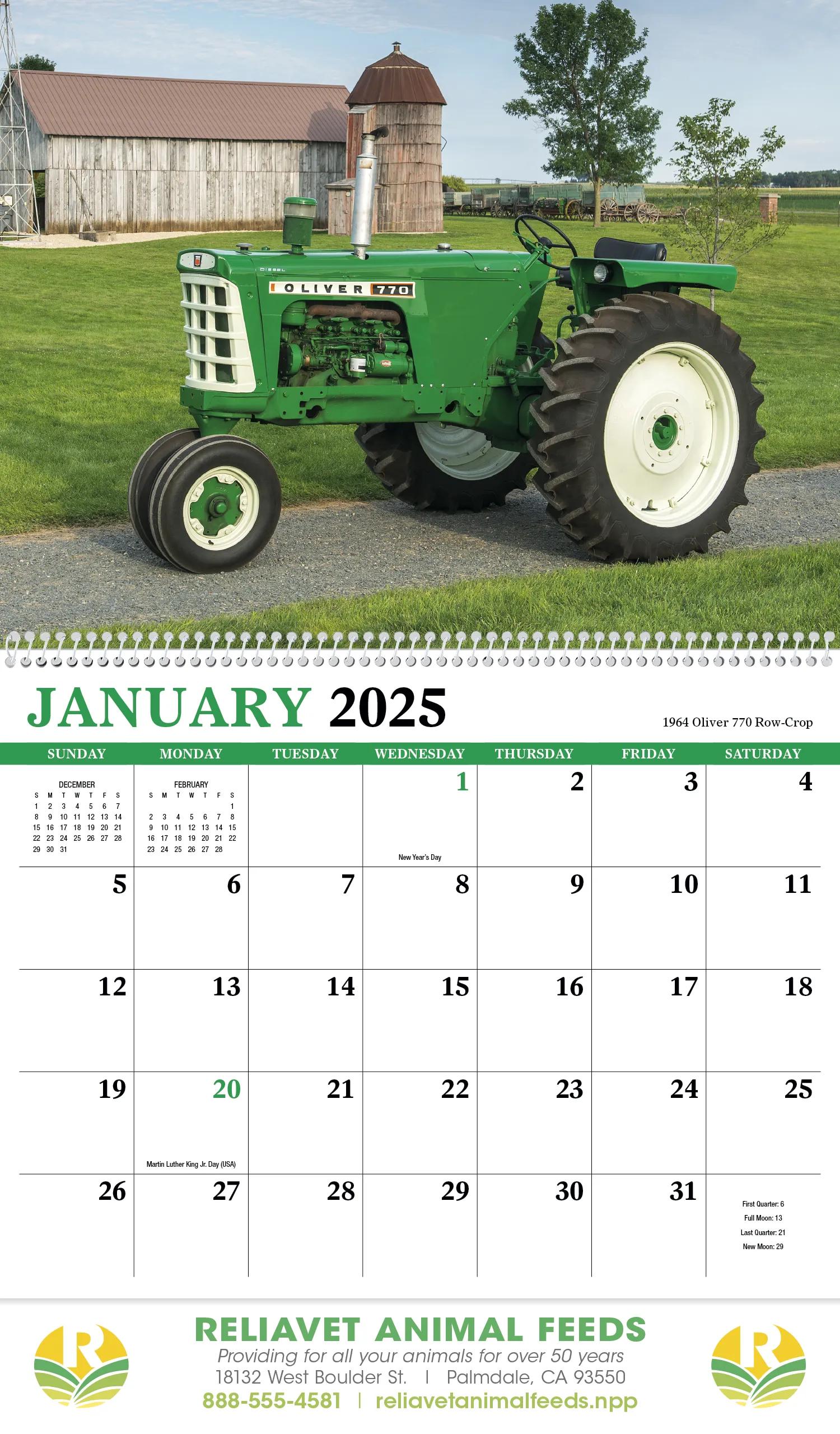 Vintage Tractors Appointment Calendar - Spiral 20 of 62