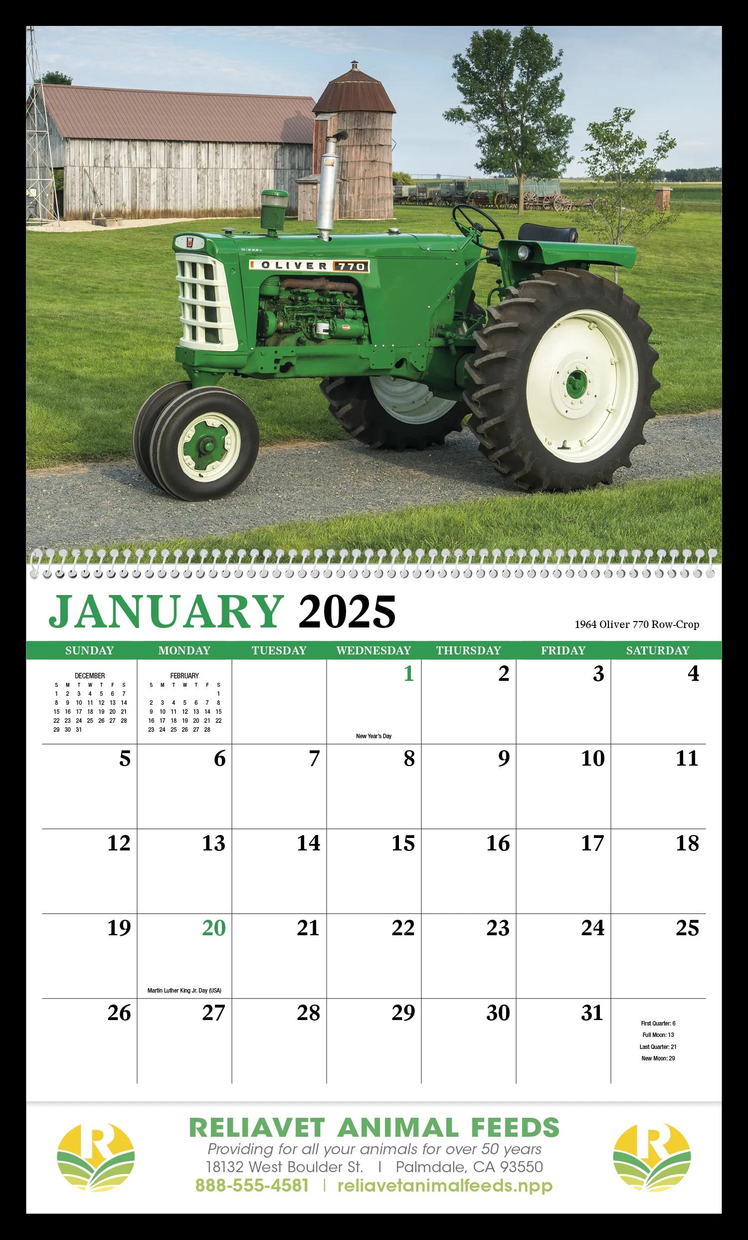 Vintage Tractors Appointment Calendar - Spiral 2 of 62