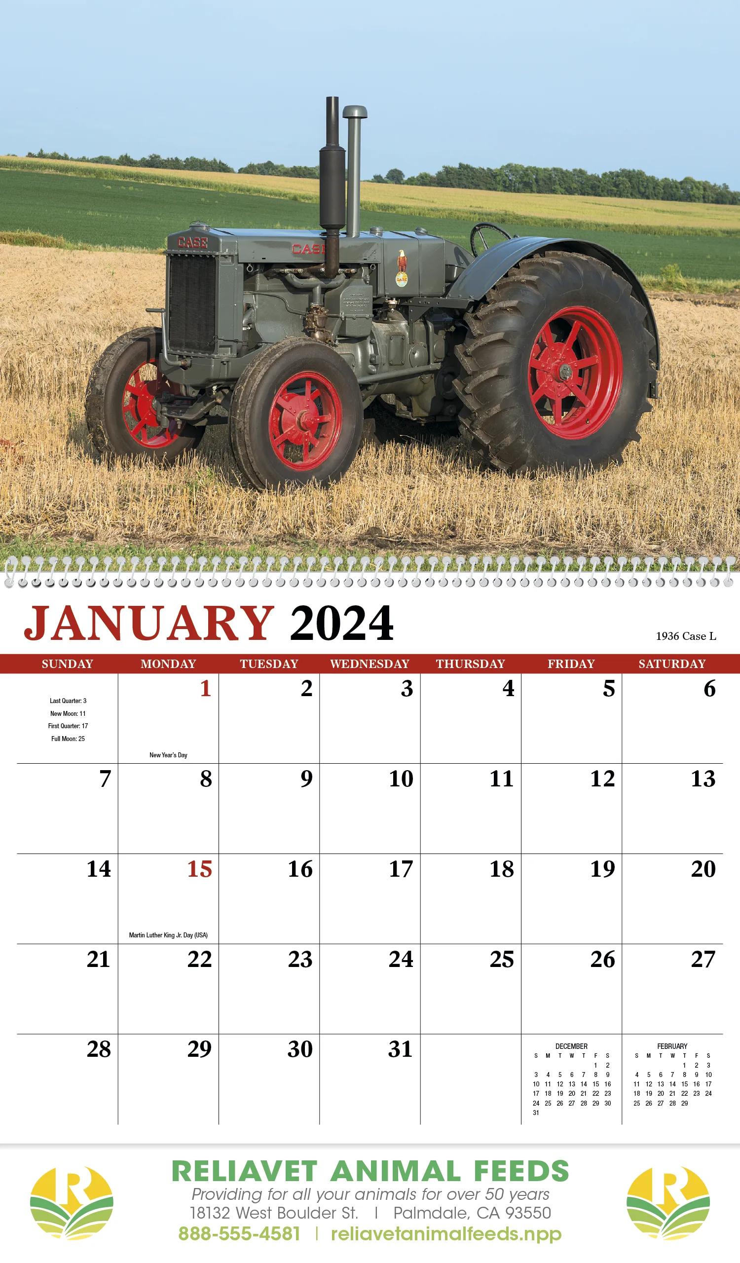 Vintage Tractors Appointment Calendar - Spiral 41 of 62