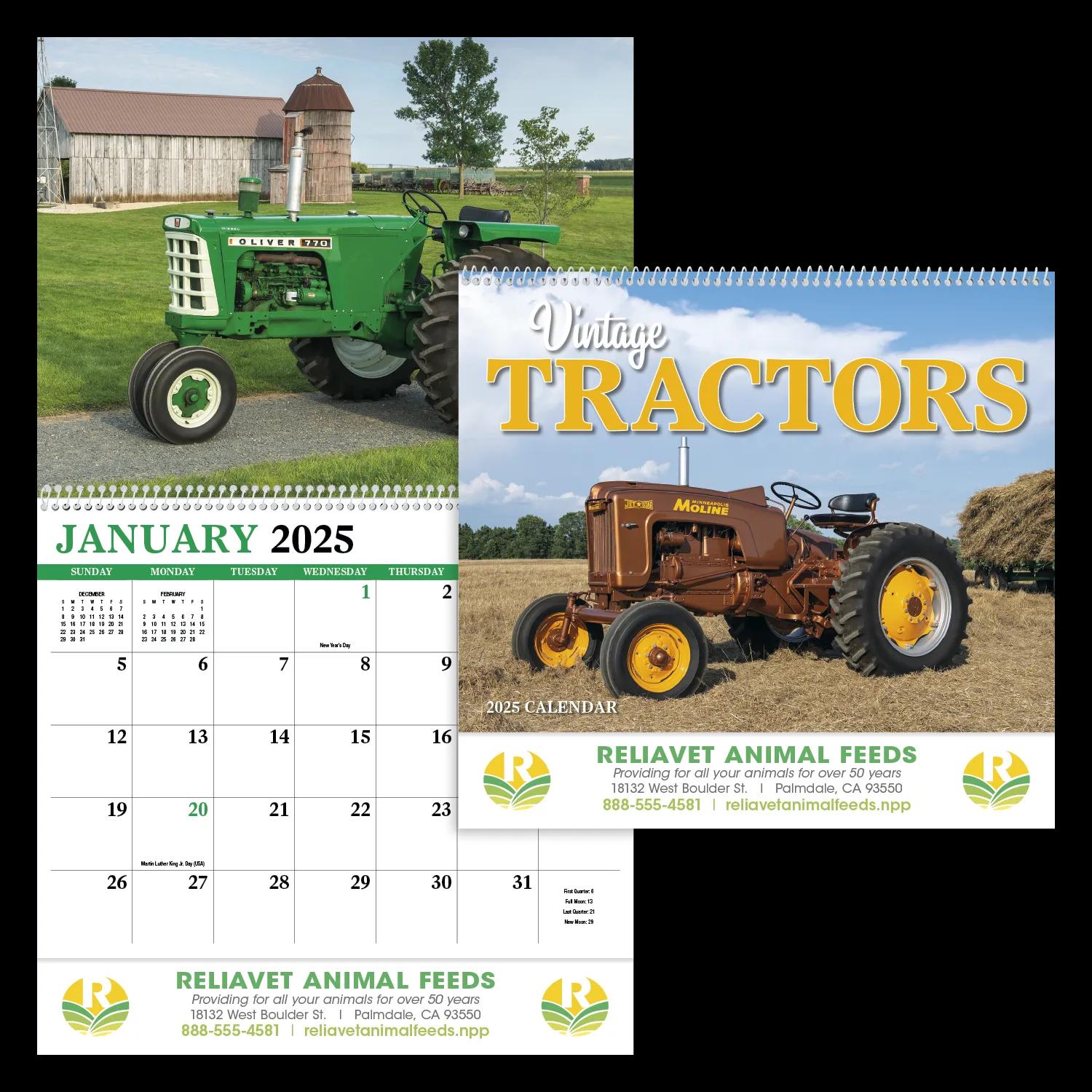 Vintage Tractors Appointment Calendar - Spiral 12 of 62